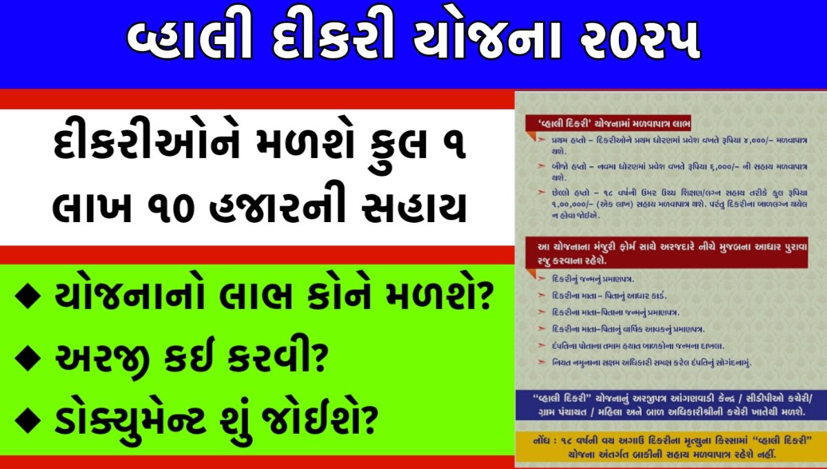 Vahli Dikri Yojana 2025